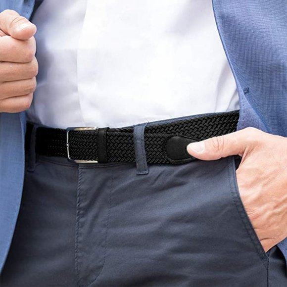 FAIRWIN XL Elastic Braided Belt 1.3” Woven Fabric XL 41-44″ - Picture 6 of 6